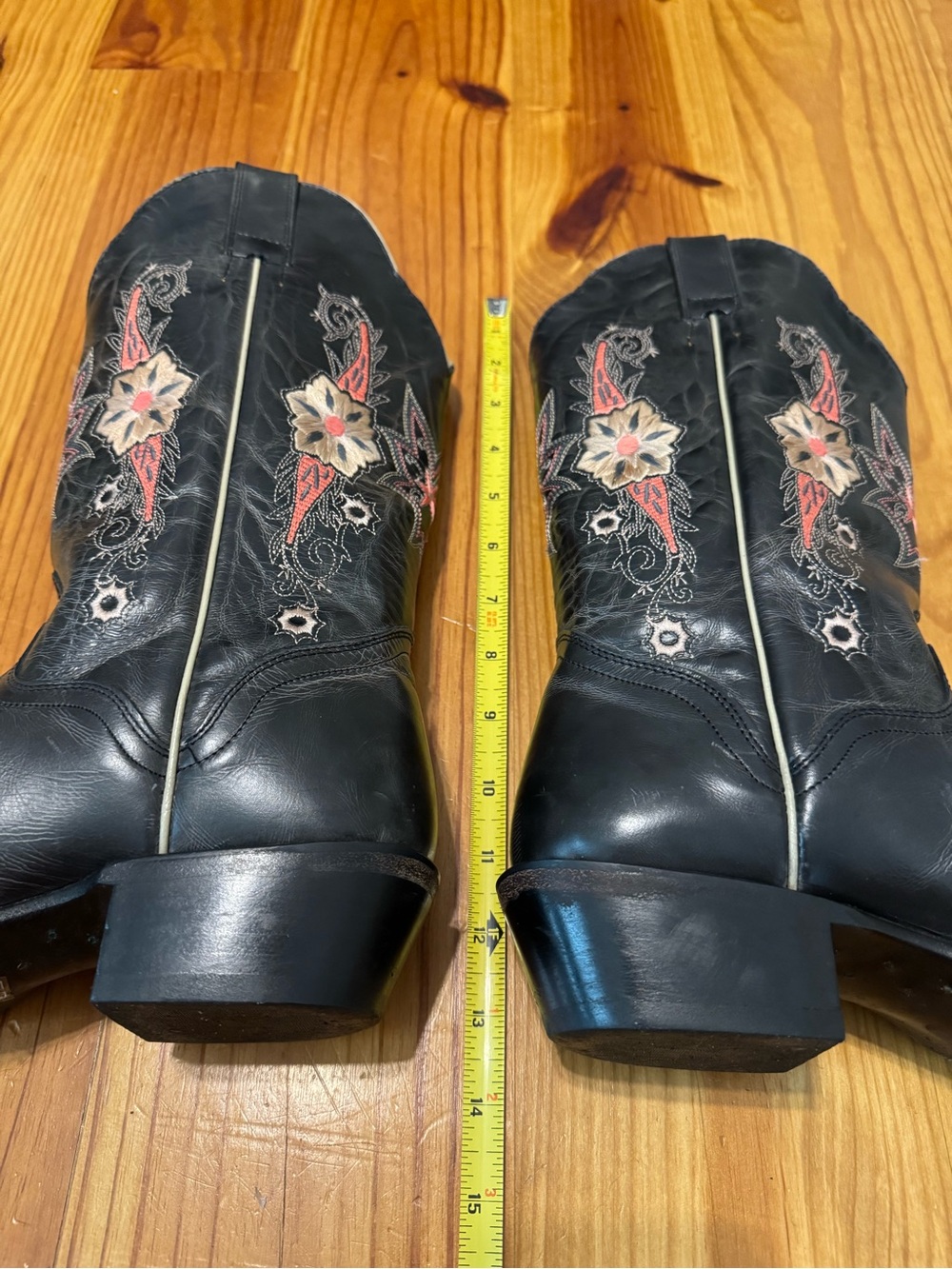 JB Dillon Women's Leather Embroidered Cowboy Boots Size 8B #JBW2322 - Picture 12 of 16